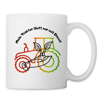 Traktor - Tasse - Weiß - Rechts