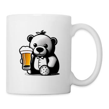 Teddy drinking Beer - Tasse - Weiß - Rechts