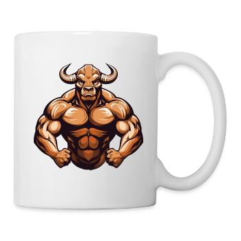 Bulle Stier Muskeln Beast Gym Martial Arts MMA - Tasse - Weiß - Rechts