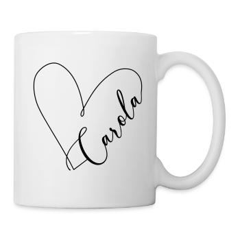 Carola Name Heart Line - Mug - white - Right