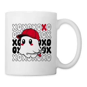 Valentinstag xoxo xoxo hugs kisses Liebe verliebt - Tasse - Weiß - Rechts