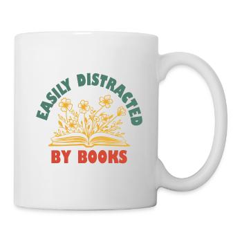 Lässt sich leicht von Büchern ablenken - Tasse - Weiß - Rechts