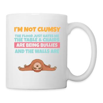 I'm Not Clumsy The Floor Hates Me Foolish Sloth - Mug - white - Right