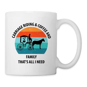 Coachman Carriage Horse-drawn carriage Coffee - Mug - white - Right