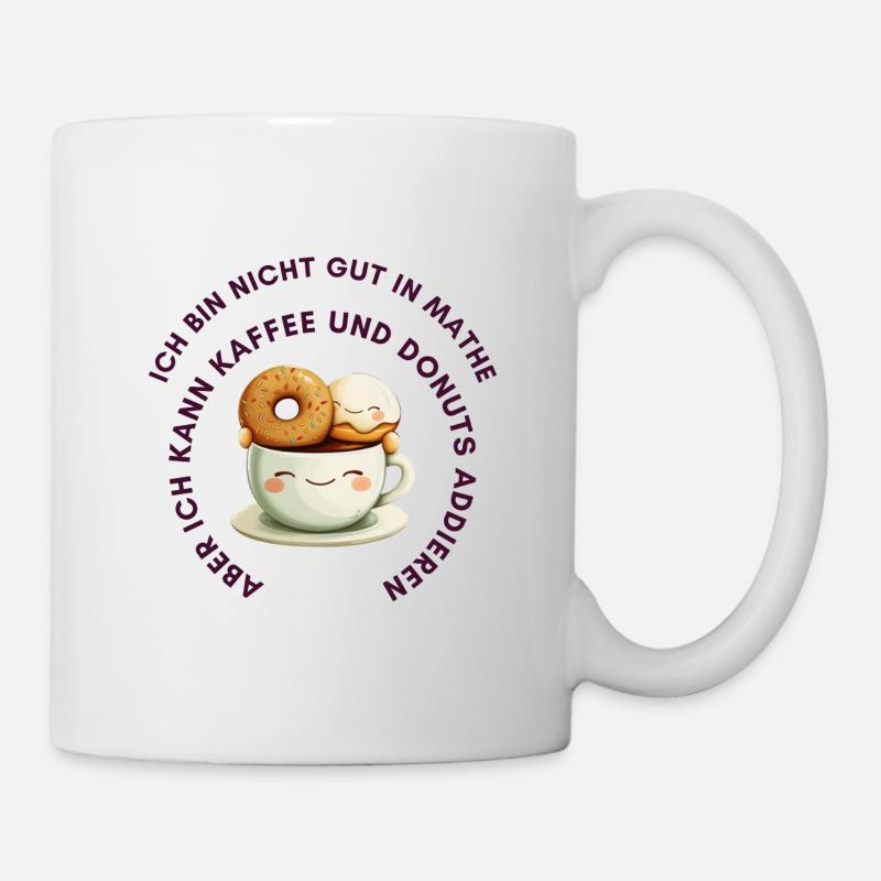 Kaffee und Donuts - Tasse - Weiß
