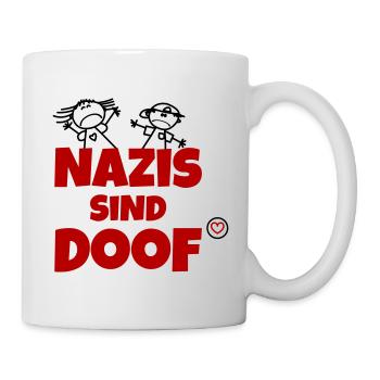 Wir gegen rechts - Nazis sind doof - Tasse - Weiß - Rechts