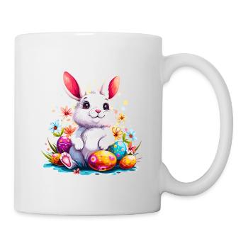 Easter Bunny with Painted Eggs - Mug - white - Right