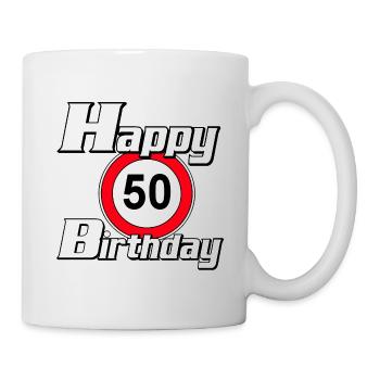 50th Birthday , 50 Years , Happy Birthday 50 (25) - Mug - white - Right