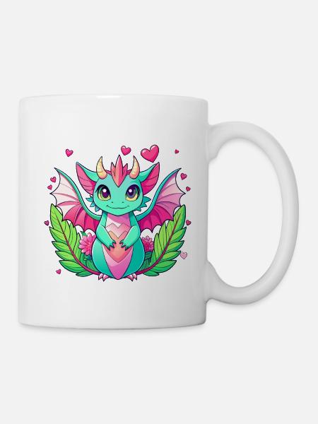 Colorful Dragon - Mug - white