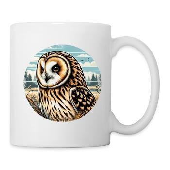 Hibou des marais Hibou - Mug blanc - blanc - Droite