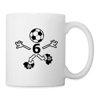 Der Spieler Nummer sechs - Tasse - Weiß - Rechts