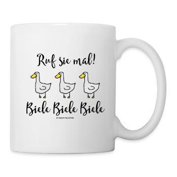 Biele Biele Biele- Ruf sie mal! Jan & Elke - Tasse - Weiß - Rechts
