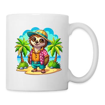 Paresseux mignon des vacances - Mug blanc - blanc - Droite