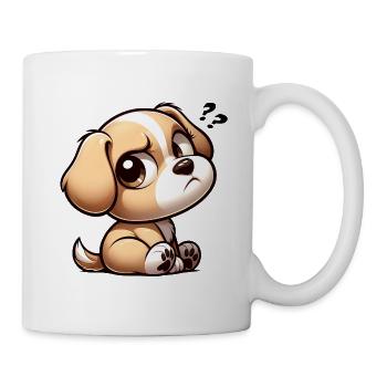 Hund mit skeptischem Side Eye Blick - Tasse - Weiß - Rechts