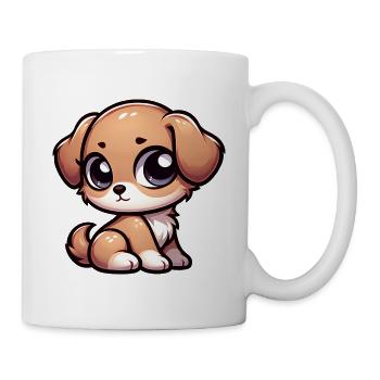 Dog with amorous side eye gaze - Mug - white - Right