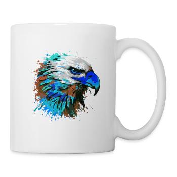 Eagle Head Portrait Colorful - Mug - white - Right
