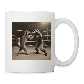 Waschbär / Tier / Foto / Wild / lustig / Räuber - Tasse - Weiß - Rechts