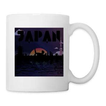 Japan Skyline Retro Galaxy - Tasse - Weiß - Rechts