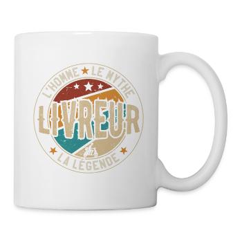 Man Delivery Man Retro caption humor delivery man - Mug - white - Right