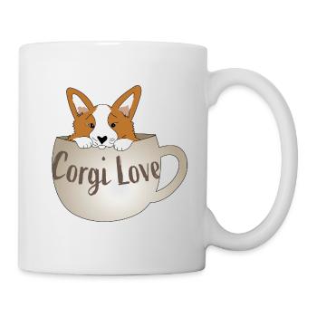 Amour Corgi - Mug blanc - blanc - Droite