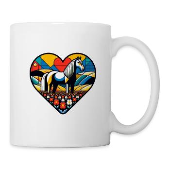 I love horses - Mug - white - Right