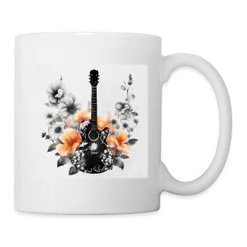 GITARRE IN BLÜTE - Tasse - Weiß - Rechts