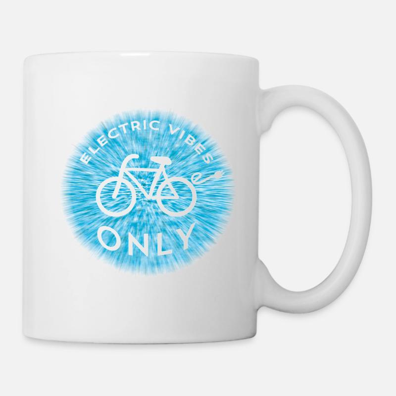 ELECTRIC VIBES ONLY EBIKE Bicycle E-Bike - Mug - white