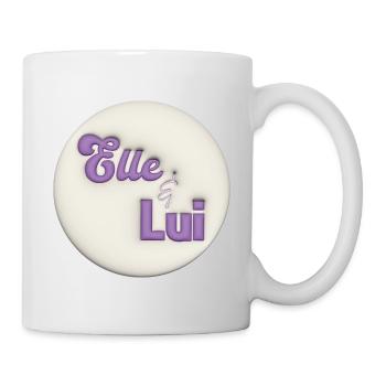 Elle & Lui effet bulle - Mug blanc - blanc - Droite