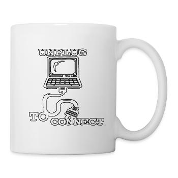unplug to connect - Mug - white - Right