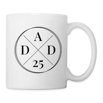 Dad 25 Baby Vater Vatertag Geschenk Papa 2025 - Tasse - Weiß - Rechts