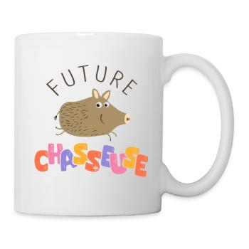 Future chasseuse annonce grossesse bebe fille - Mug blanc - blanc - Droite