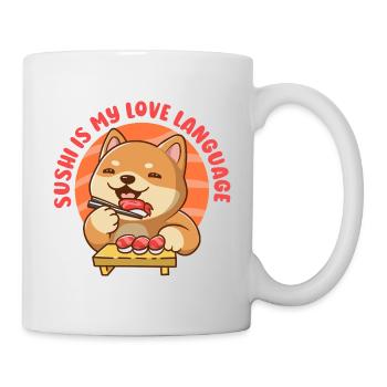Shiba Inu Hund Sushi Japan Akita I Geschenk - Tasse - Weiß - Rechts