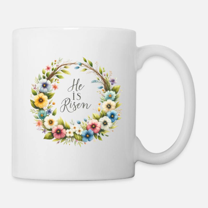 He Is Risen - Er ist auferstanden - Tasse - Weiß
