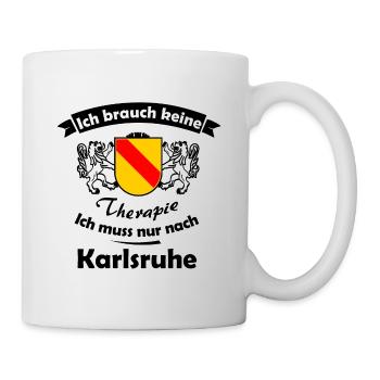 Die Therapie in Karlsruhe - Tasse - Weiß - Rechts