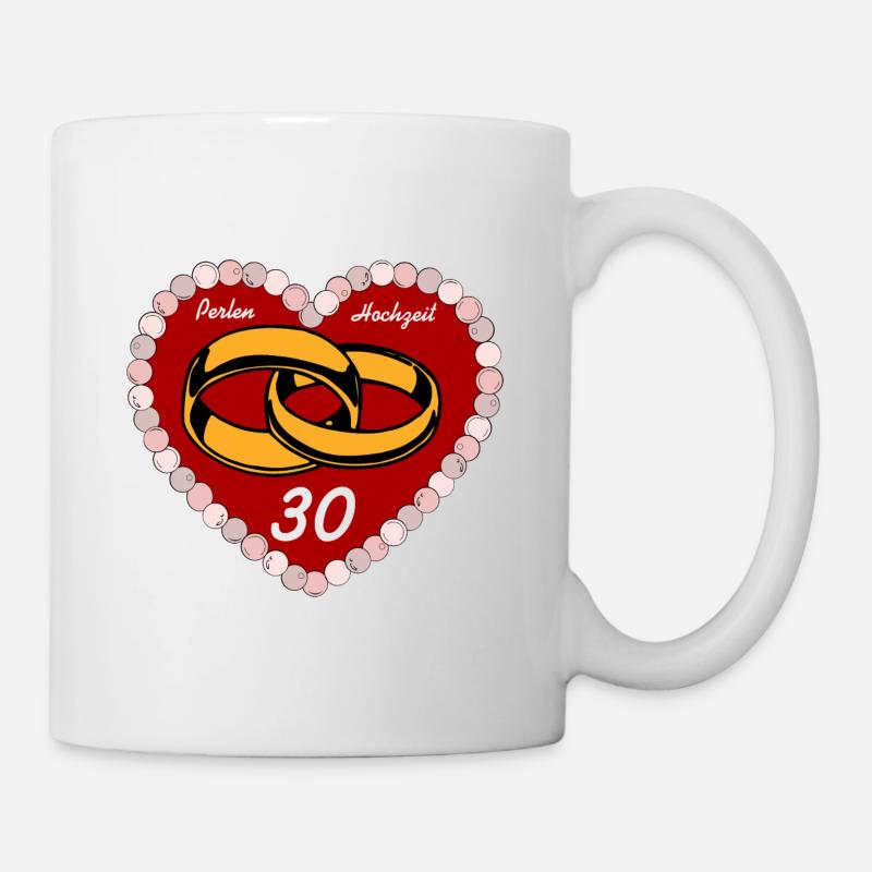 Noces de perles, 30 ans de mariage (25) - Mug blanc - blanc