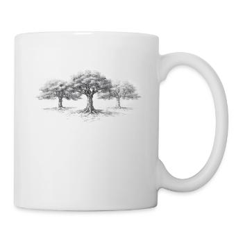 Alte Bäume Baum Weisheit retro - Tasse - Weiß - Rechts