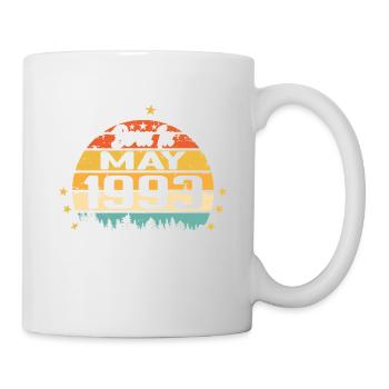 Mai 1993 Cadeau d’anniversaire né en mai 1993 - Mug blanc - blanc - Droite