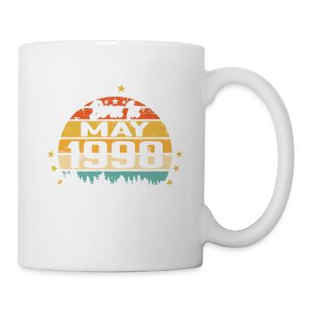 Cadeau d’anniversaire mai 1998 Né en mai 1998 - Mug blanc - blanc - Droite