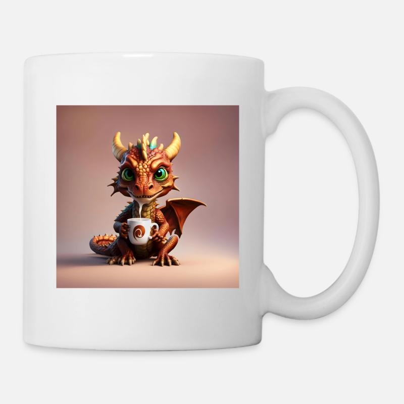 Baby Coffee Dragon - Mug - white