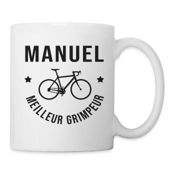 Manuel vélo meilleur grimpeur velo cycliste - Mug blanc - blanc - Droite