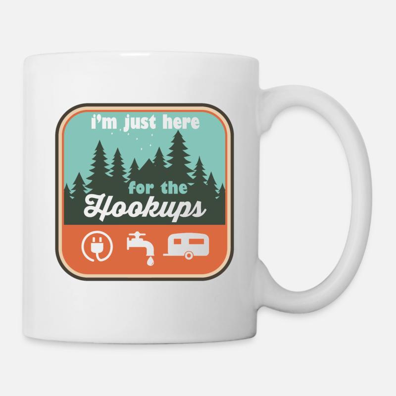 I'm Just Here For the Hookups RV Camping - Mug - white