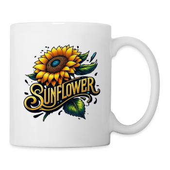 Sunflower in summer for a summery mood - Mug - white - Right