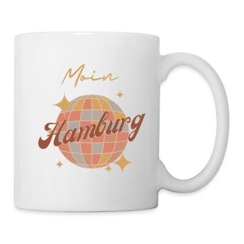 Moin Hamburg City Stadt Retro Vintage - Mug - white - Right
