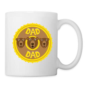 Bären DAD ein cooles Motiv zum Geburtstag. - Tasse - Weiß - Rechts