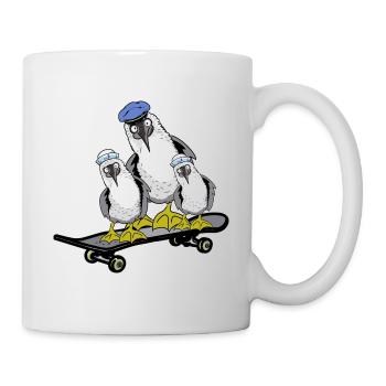 Nordic Seagulls Skater Skateboard Sailors Skate - Mug - white - Right