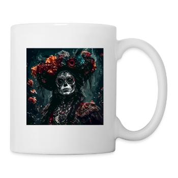 La Catrina/ Tattoo / Mexiko / Totenkopf / Skull - Tasse - Weiß - Rechts