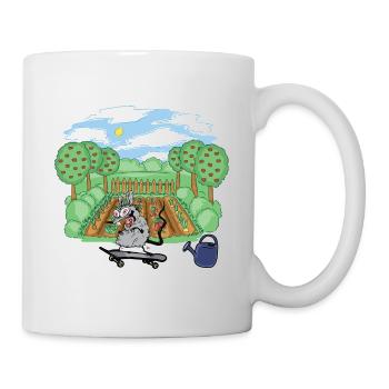 Garden Rat Skater Skateboard Nature Pest - Mug - white - Right