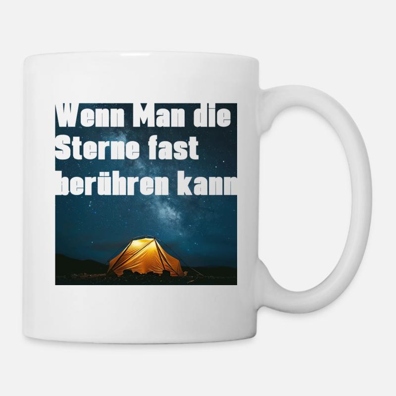 Camping under the stars - Mug - white