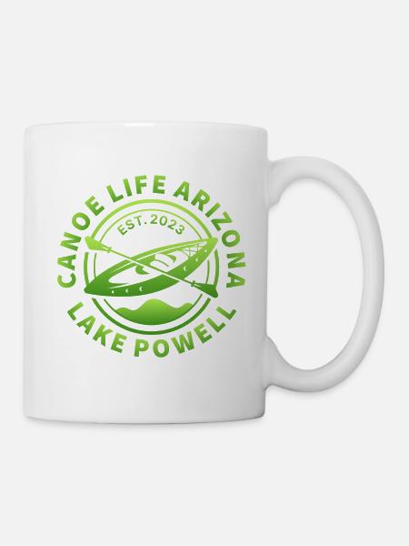 Canoe Life Arizona Design neon green - Mug - white
