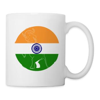 Indien Inder Hindu Stolz Flagge Land I Geschenk - Tasse - Weiß - Rechts